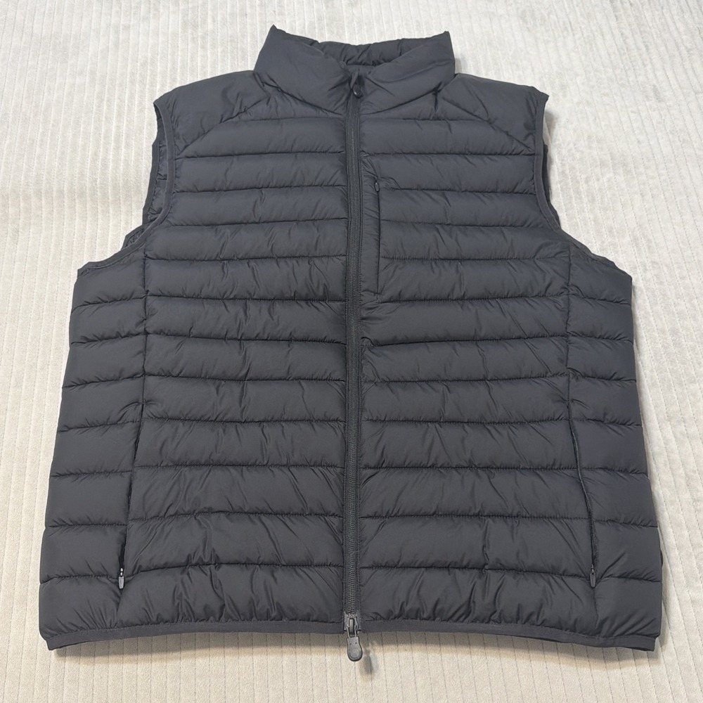 SAVE THE DUCK Vest Plumtech Black Puffer Coat Full Zip Women Size XL